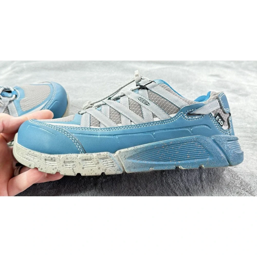 Keen Shoes Womens Size 8.5 Blue Gray ESD Slip Resistant Safety Work 1017074M‎